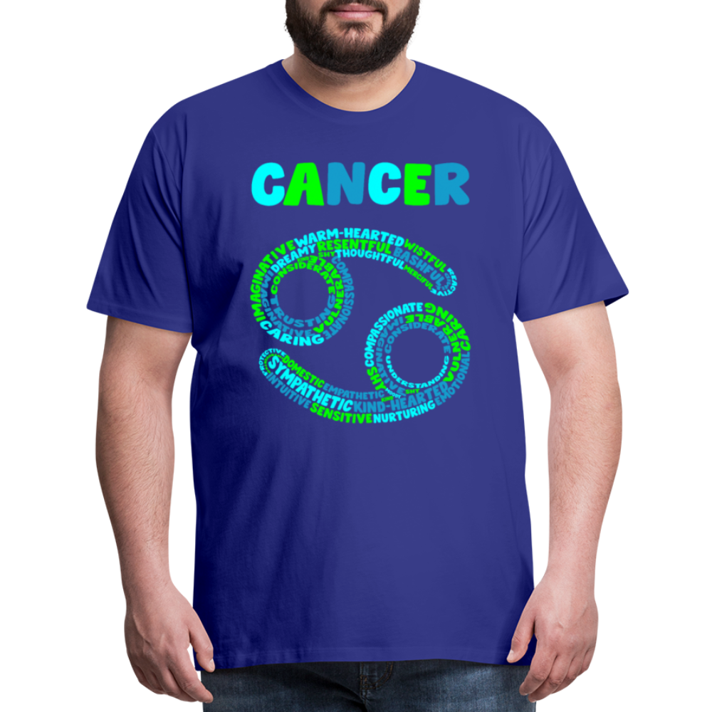 Men's Power Words Cancer Premium T-Shirt - royal blue