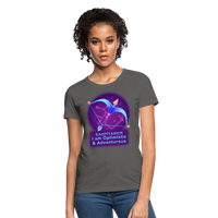 Thumbnail for Women's Neon Sagittarius T-Shirt - charcoal