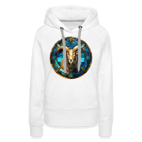 Thumbnail for Women’s Mosaic Capricorn Premium Hoodie - white