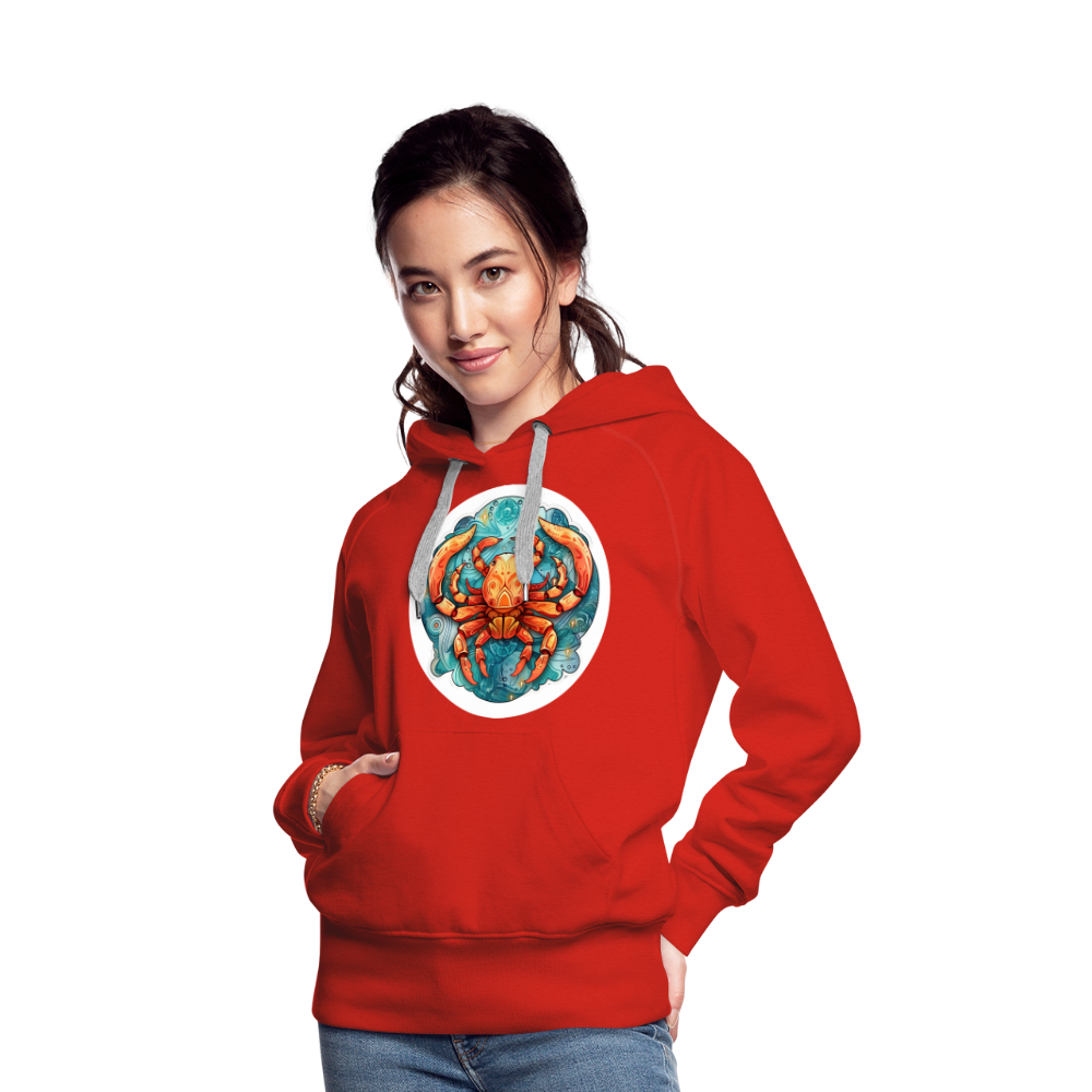 Women’s Symbol Cancer Premium Hoodie - red