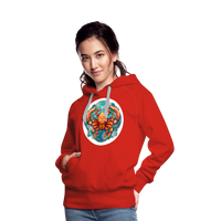 Thumbnail for Women’s Symbol Cancer Premium Hoodie - red