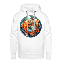 Thumbnail for Men’s Symbol Pisces Premium Hoodie - white