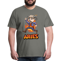 Thumbnail for Men's Playful Aries Premium T-Shirt - asphalt gray