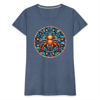 Thumbnail for Women’s Mosaic Cancer Premium T-Shirt - heather blue