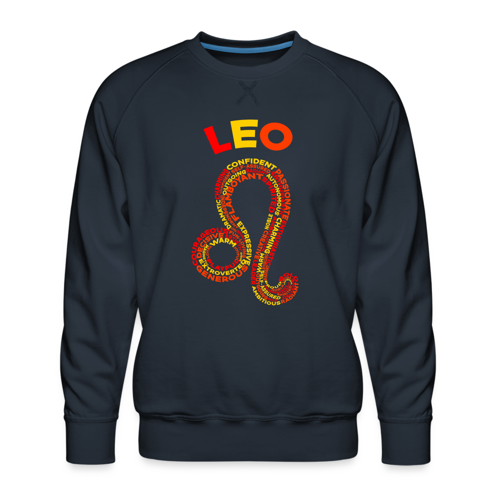 Men's Power Words Leo Premium Sweatshirt - navy