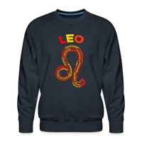 Thumbnail for Men's Power Words Leo Premium Sweatshirt - navy