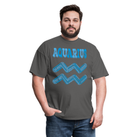 Thumbnail for Men's Power Words Aquarius Classic T-Shirt - charcoal