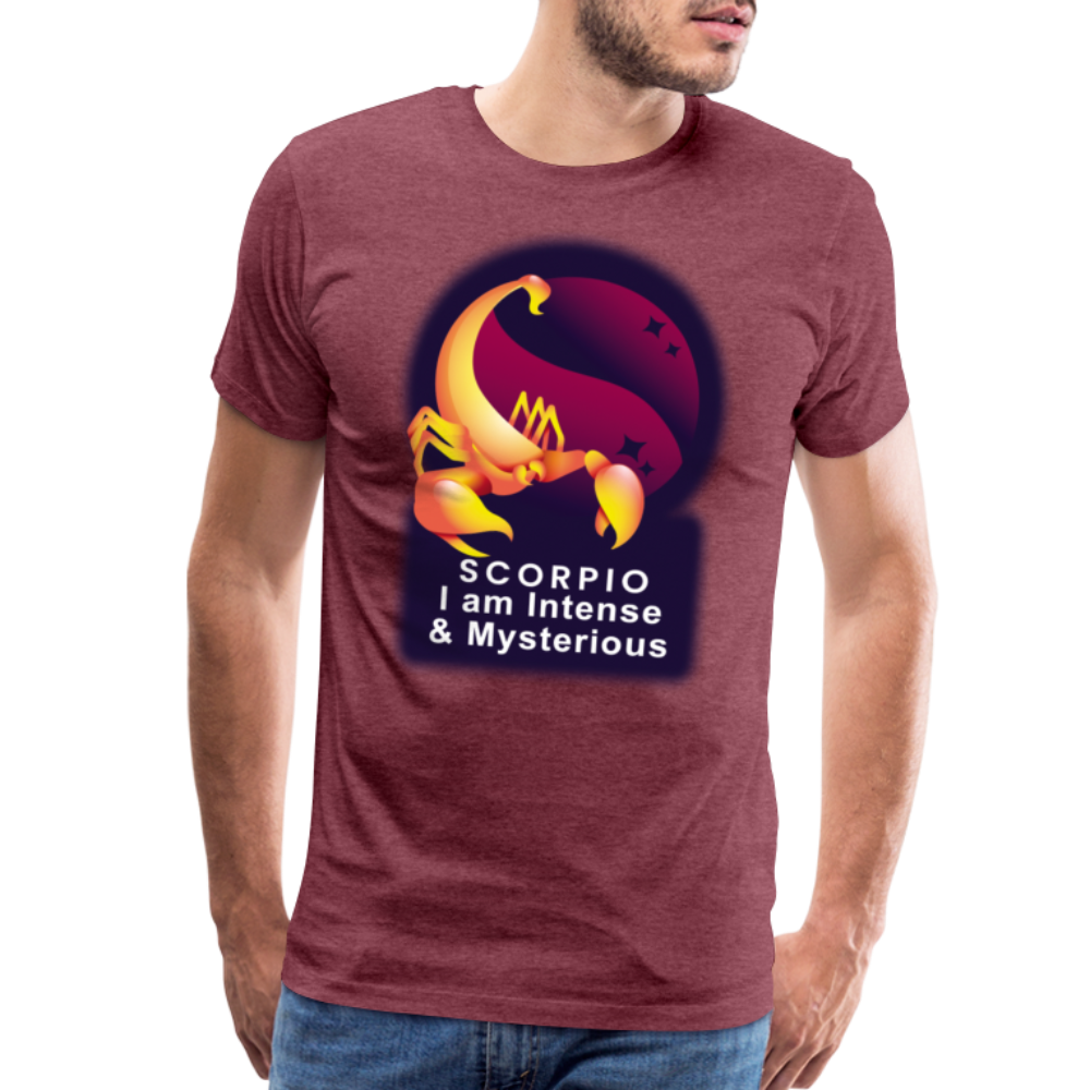 Men's Glow Scorpio Premium T-Shirt - heather burgundy