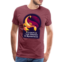 Thumbnail for Men's Glow Scorpio Premium T-Shirt - heather burgundy