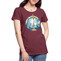 Thumbnail for Women’sMythical Libra Premium T-Shirt - heather burgundy