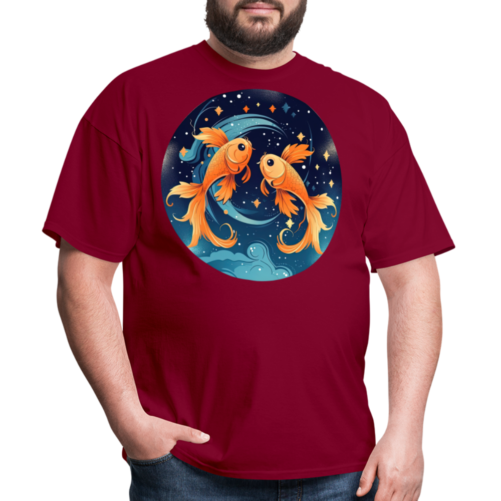 Men's Magic Pisces Classic T-Shirt - burgundy