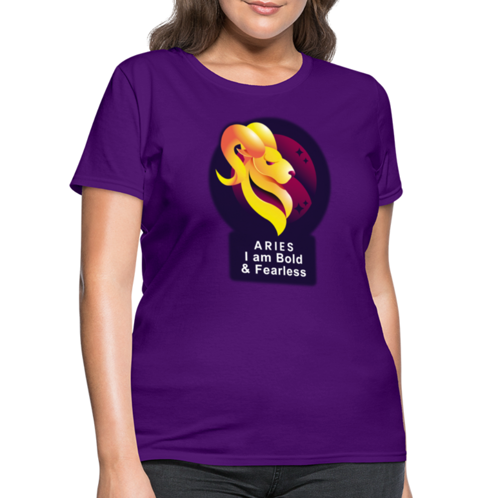 Women's Glow Aries T-Shirt - purple