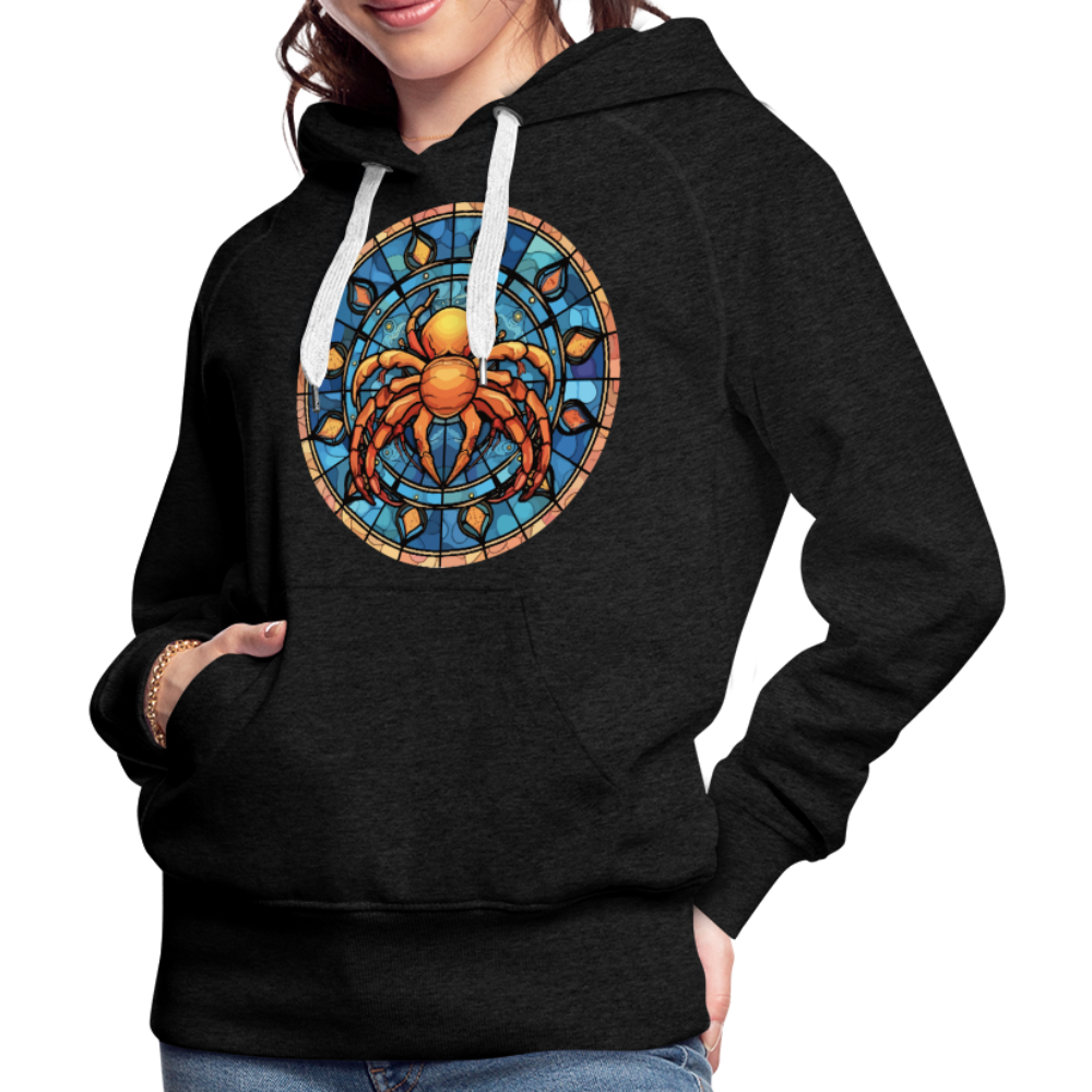 Women’s Mosaic Cancer Premium Hoodie - charcoal grey