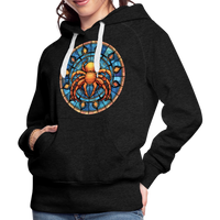 Thumbnail for Women’s Mosaic Cancer Premium Hoodie - charcoal grey