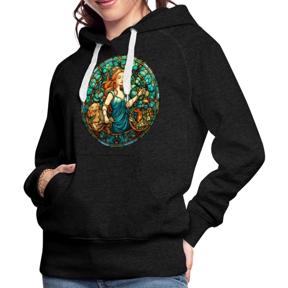 Women’s Mosaic Virgo Premium Hoodie - charcoal grey