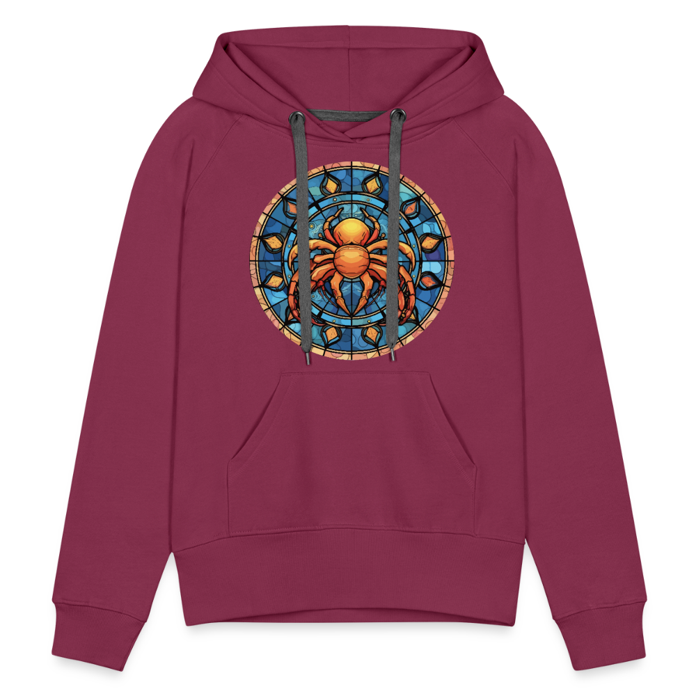 Women’s Mosaic Cancer Premium Hoodie - burgundy