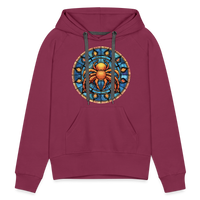 Thumbnail for Women’s Mosaic Cancer Premium Hoodie - burgundy