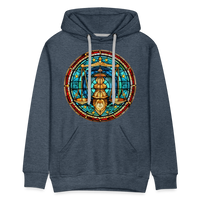 Thumbnail for Men’s Mosaic Libra Premium Hoodie - heather denim