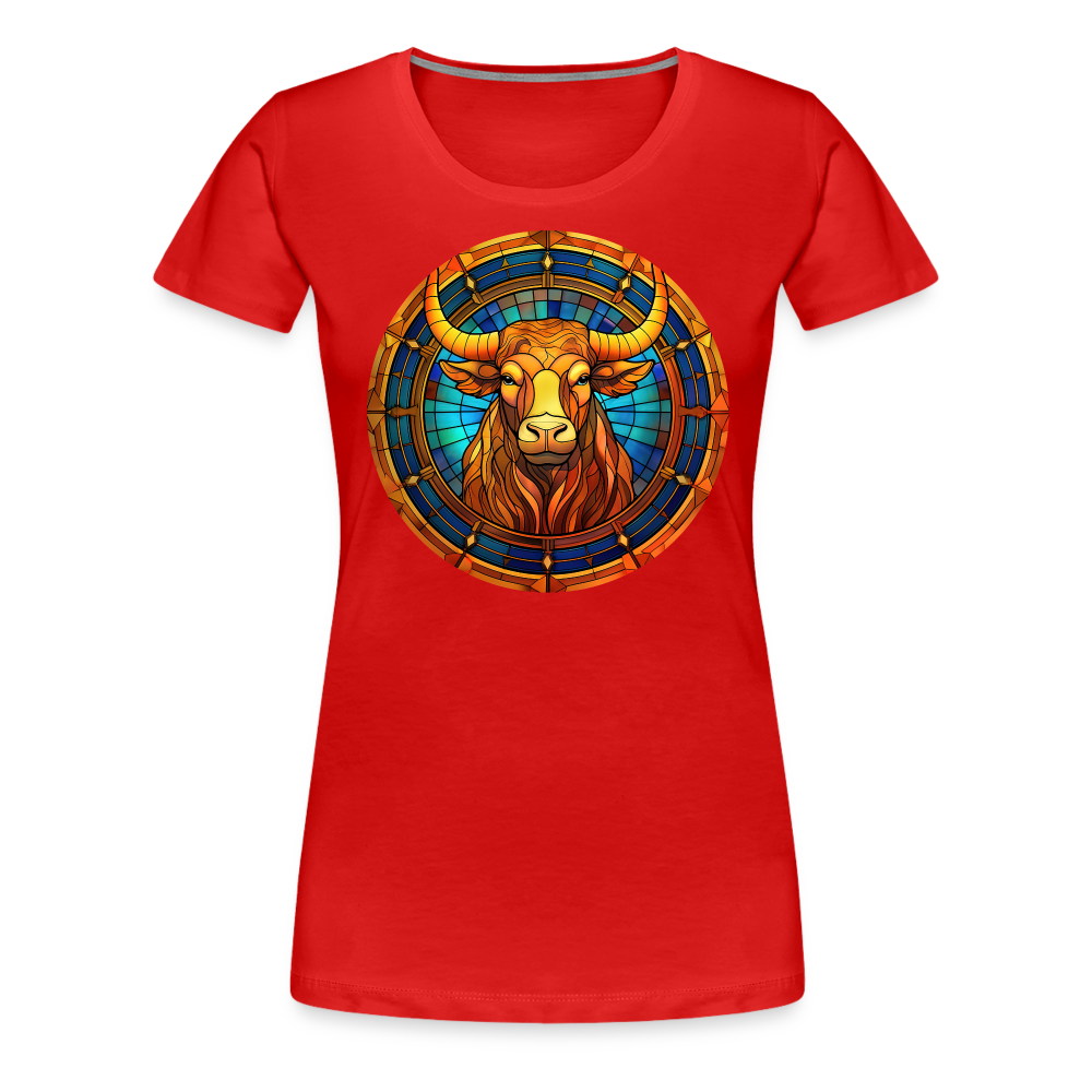 Women’s Mosaic Taurus Premium T-Shirt - red