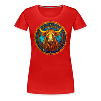 Thumbnail for Women’s Mosaic Taurus Premium T-Shirt - red