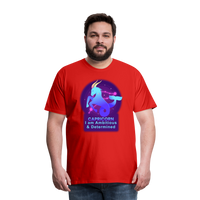 Thumbnail for Men's Neon Capricorn Premium T-Shirt - red