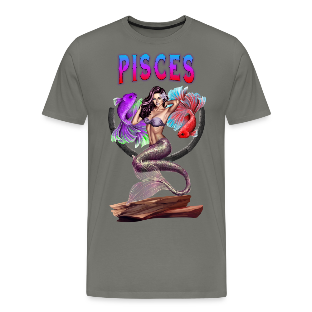 Men's Astral Pisces Premium T-Shirt - asphalt gray