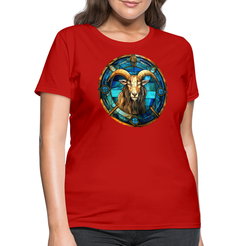 Women's Mosaic Capricorn T-Shirt - red