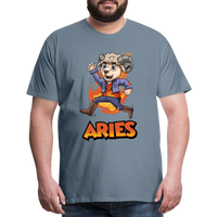 Thumbnail for Men's Playful Aries Premium T-Shirt - steel blue