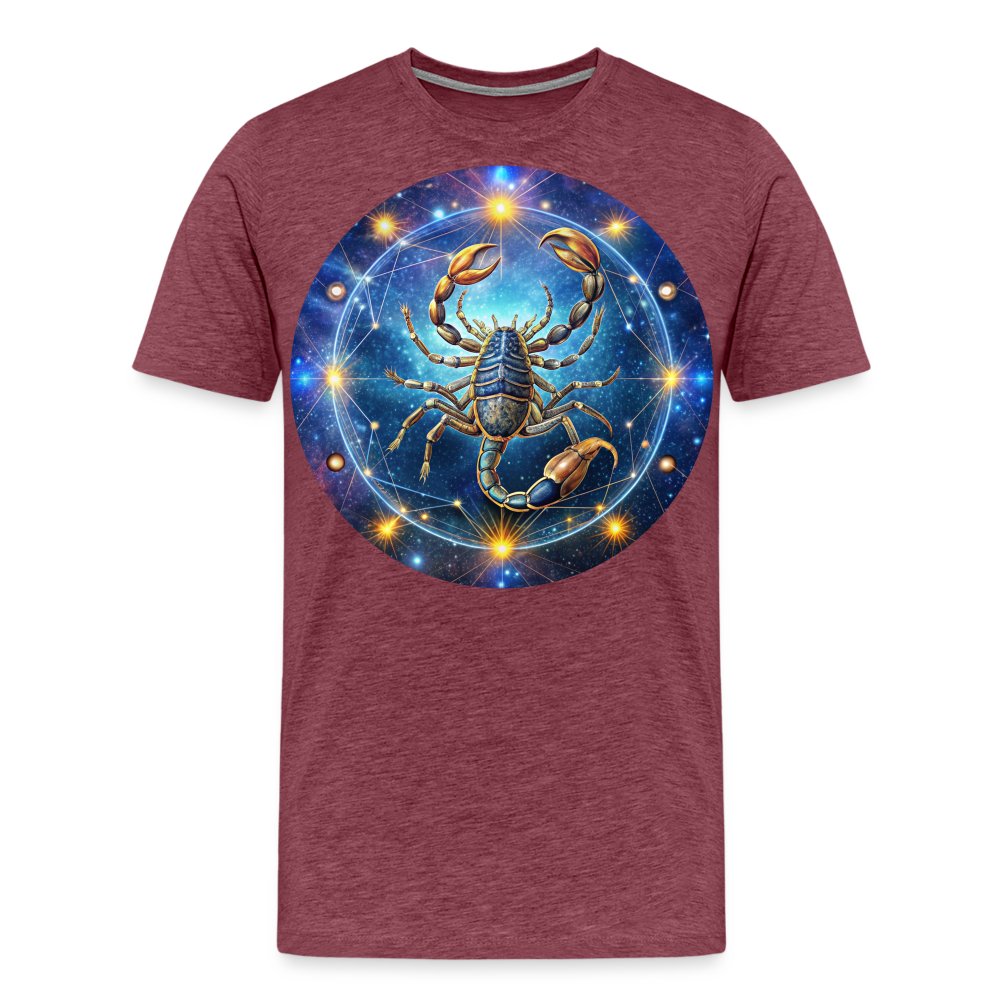 Men's Symbol Scorpio Premium T-Shirt - heather burgundy