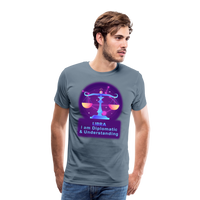 Thumbnail for Men's Neon Libra Premium T-Shirt - steel blue