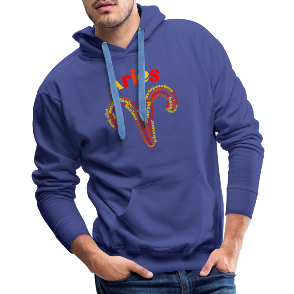 Men's Power Words Aries Premium Hoodie - royal blue