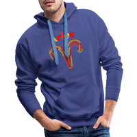 Thumbnail for Men's Power Words Aries Premium Hoodie - royal blue