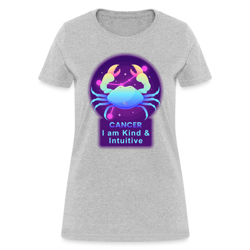 Women's Neon Cancer T-Shirt - heather gray