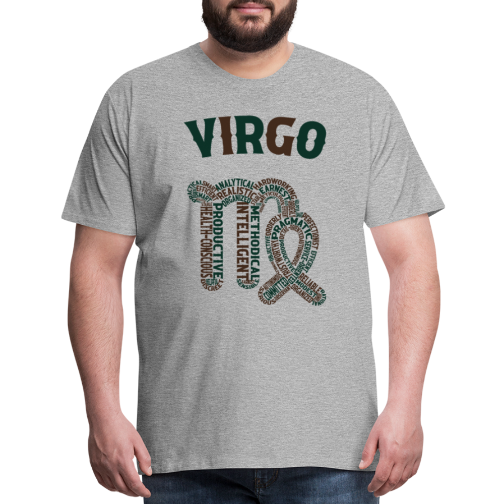 Men's Power Words Virgo Premium T-Shirt - heather gray