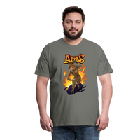 Thumbnail for Men's Fiery Aries Premium T-Shirt - asphalt gray