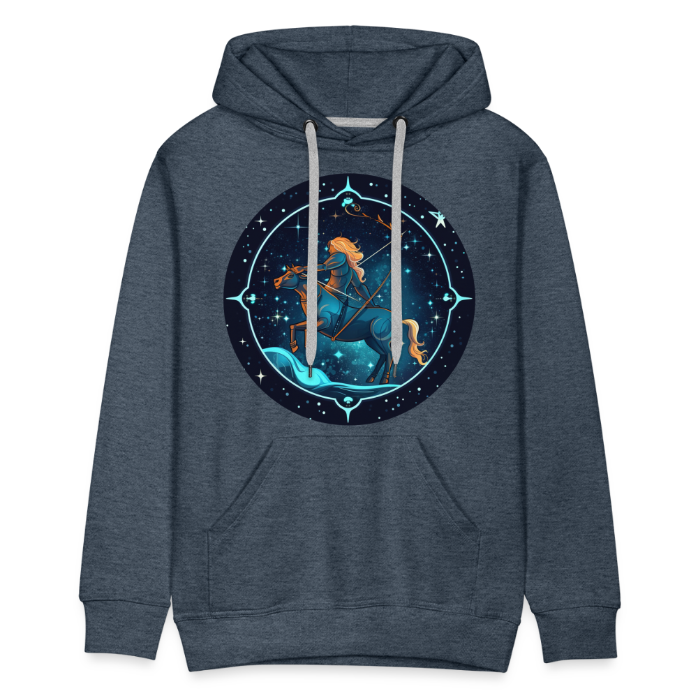 Men’s Magic Sagittarius Premium Hoodie - heather denim