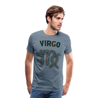 Thumbnail for Men's Power Words Virgo Premium T-Shirt - steel blue