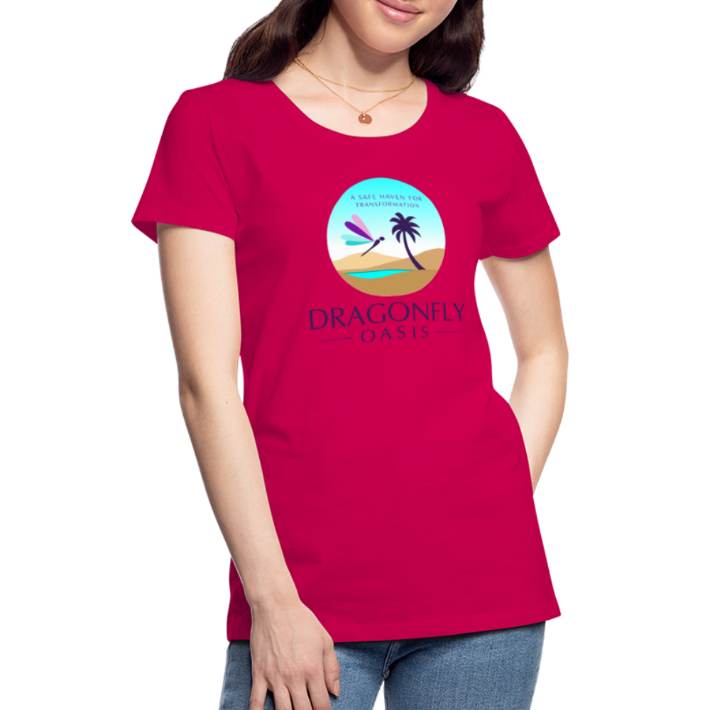 Women's Dragonfly Oasis V.1 Premium T-Shirt - dark pink