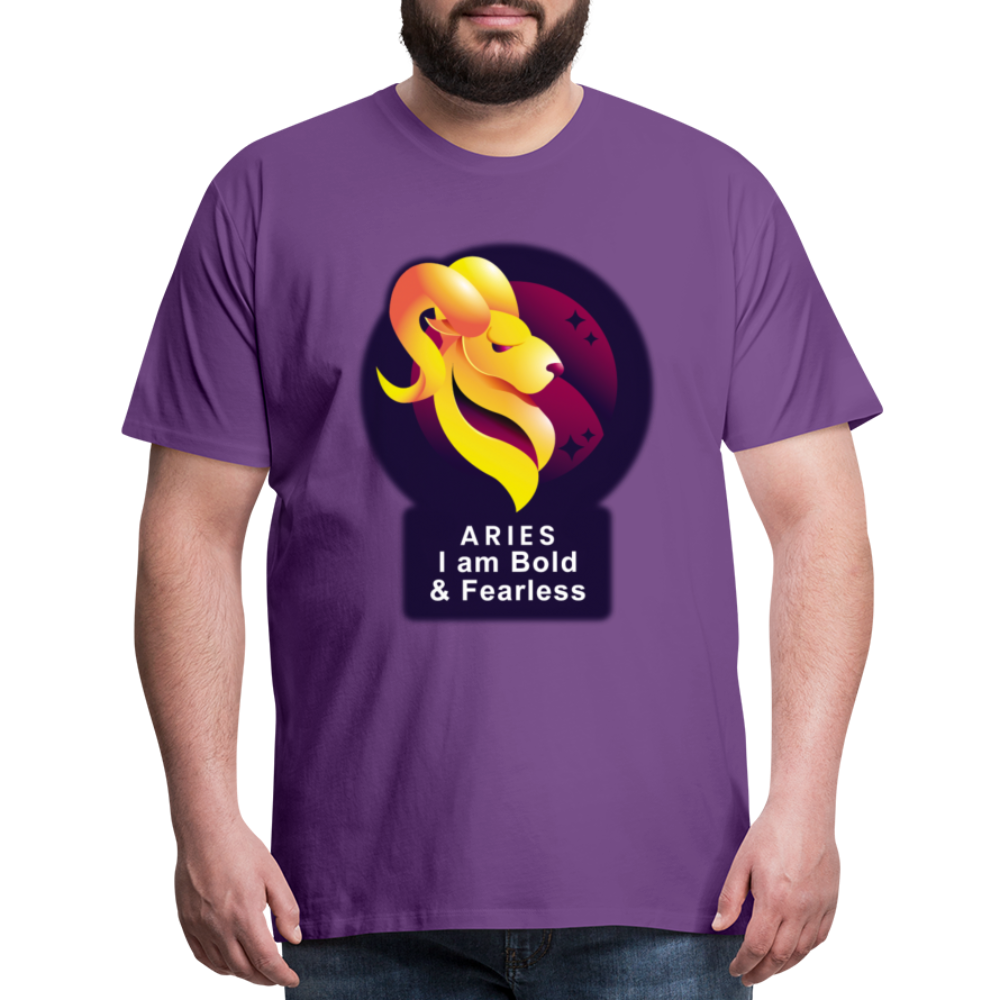 Men's Glow Aries Premium T-Shirt - purple