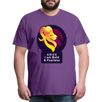 Thumbnail for Men's Glow Aries Premium T-Shirt - purple