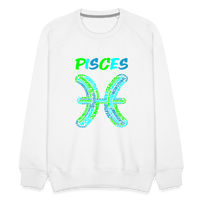 Thumbnail for Men's Power Words Pisces Premium Sweatshirt - white