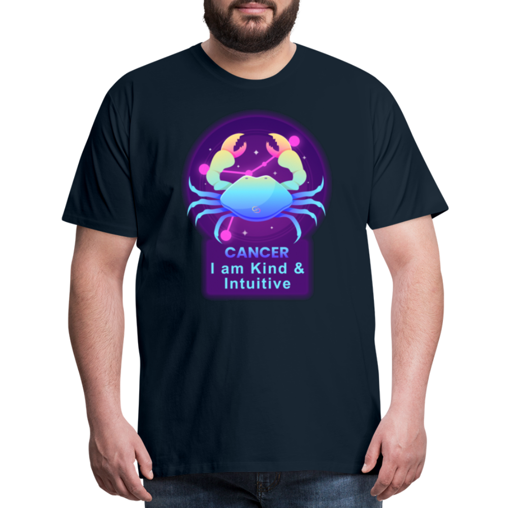 Men's Neon Cancer Premium T-Shirt - deep navy