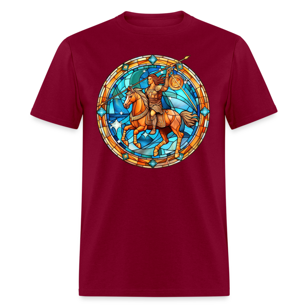 Men's Mosaic Sagittarius Classic T-Shirt - burgundy