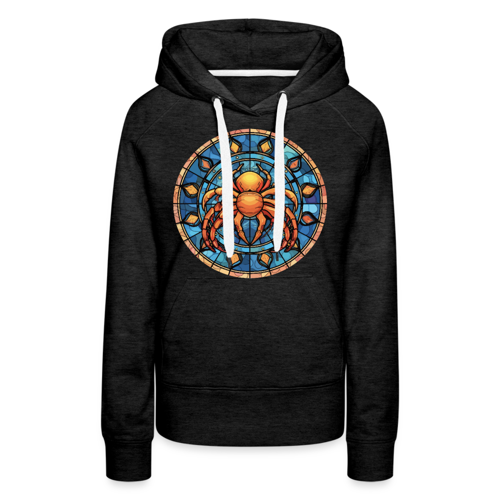 Women’s Mosaic Cancer Premium Hoodie - charcoal grey