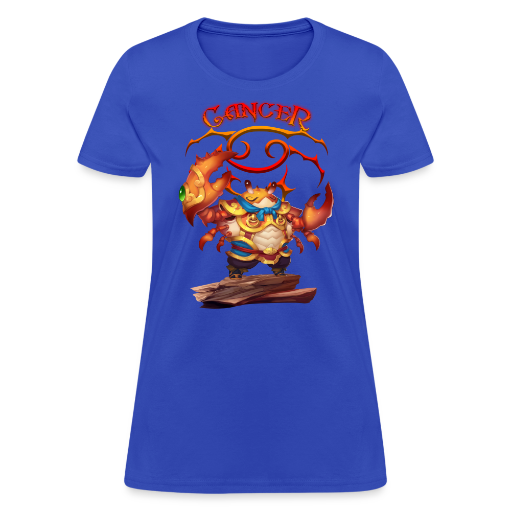 Women's Astral Cancer T-Shirt - royal blue