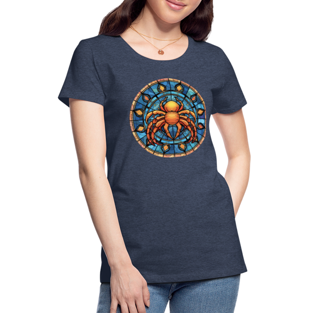 Women’s Mosaic Cancer Premium T-Shirt - heather blue