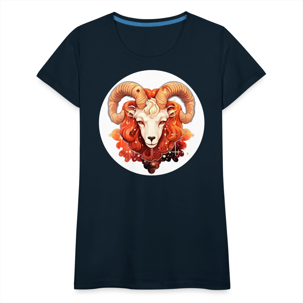 Women’s Symbol Aries Premium T-Shirt - deep navy