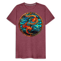 Thumbnail for Men's Mosaic Pisces Premium T-Shirt - heather burgundy