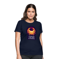 Thumbnail for Women's Glow Cancer T-Shirt - navy