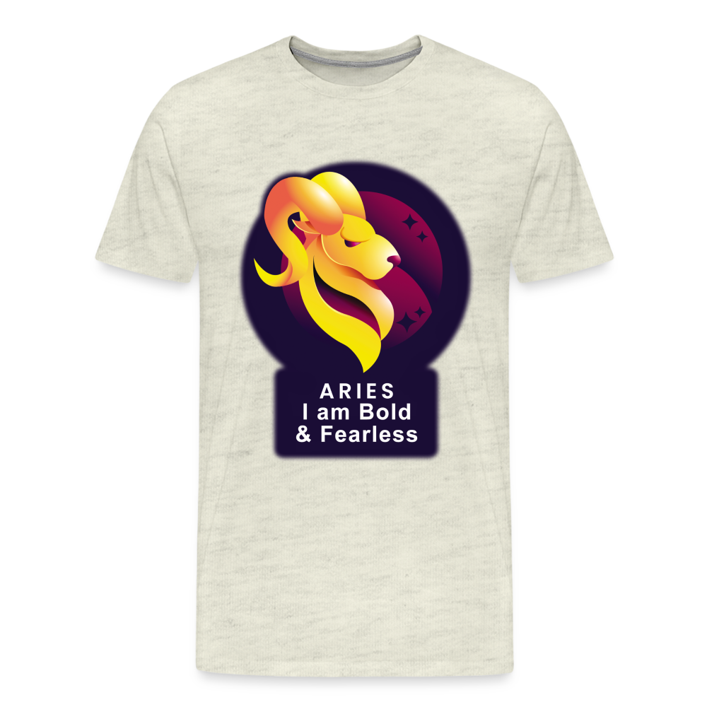 Men's Glow Aries Premium T-Shirt - heather oatmeal